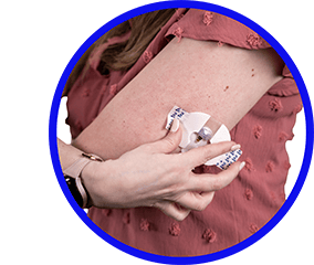 Champion Monique insertion arm taping2