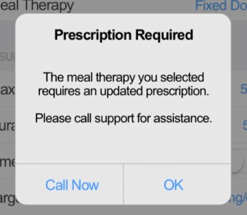 prescription required screen