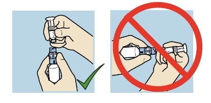 Keep vial upright image