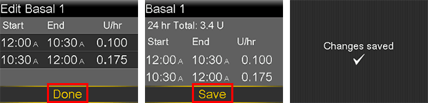 The exact Basal rates shown above are for example only