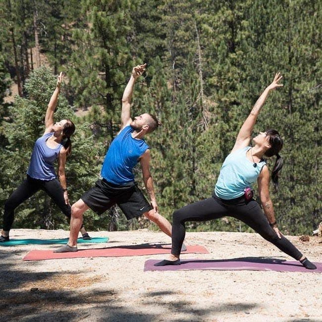 People doing yoga