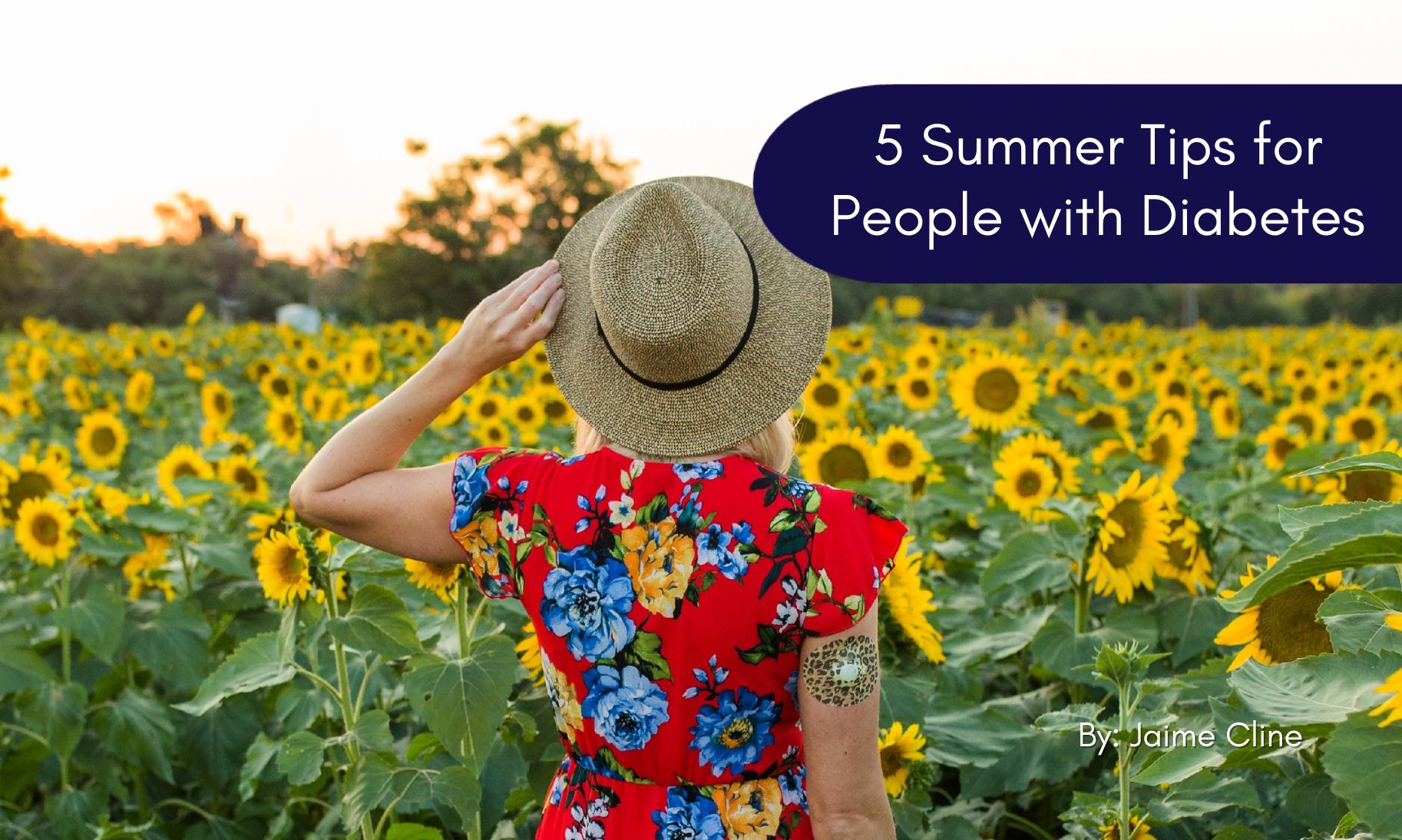 Medtronic Champion Jaime in a field of sunflowers