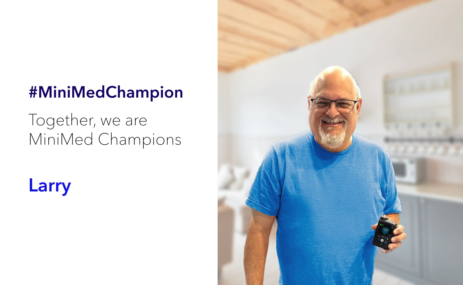 MiniMed Champion Larry with MiniMed 780G insulin pump