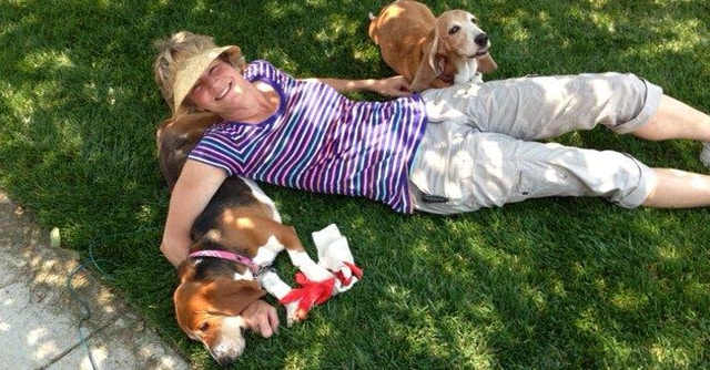 Cindy with dogs