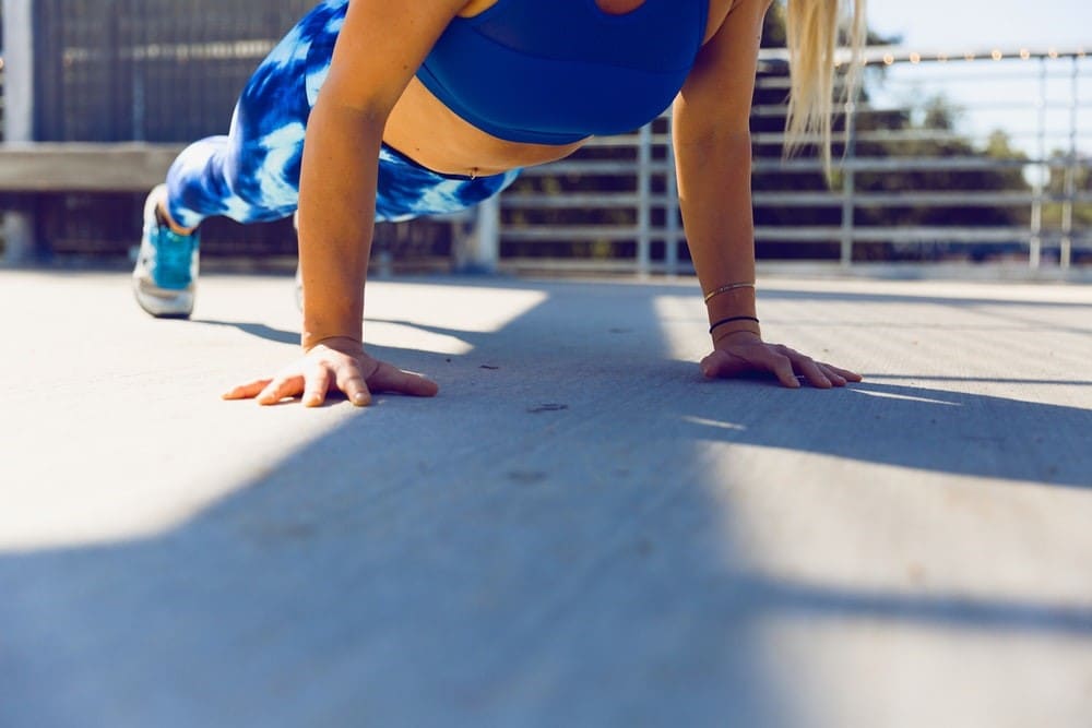 Woman doing push up